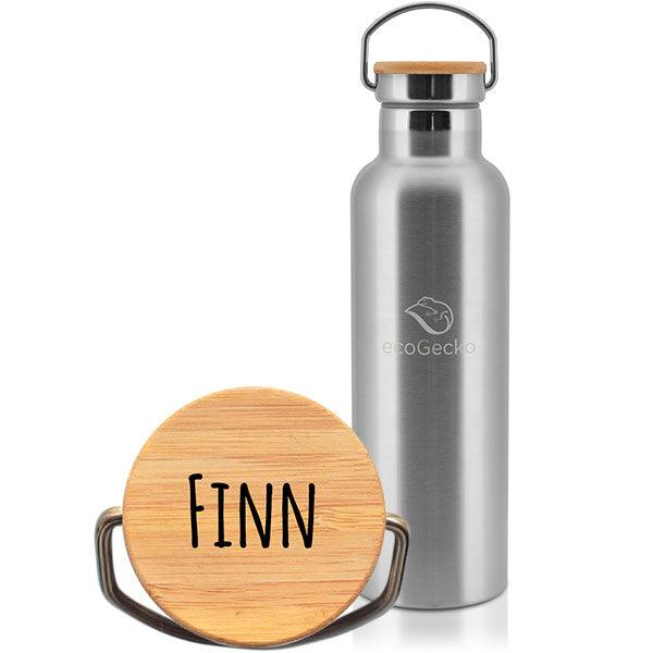 Thermos Edelstahl Trinkflasche 750ml (Gravur) – ecoGecko®