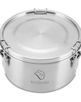 Brotdose Edelstahl 1200ml (rund) - ecoGecko®