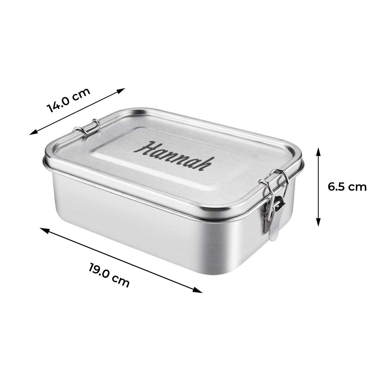 Brotdose Edelstahl 1200ml (Gravur) - ecoGecko® 