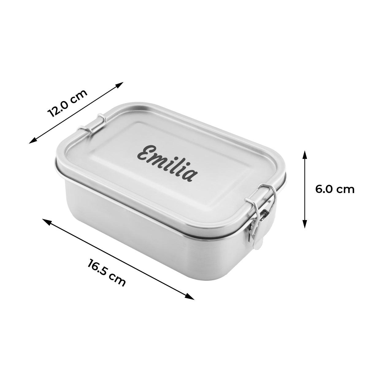 Brotdose Edelstahl 800ml (Gravur) - ecoGecko® 