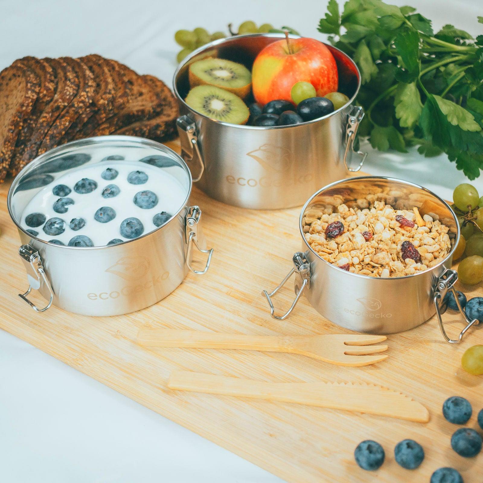 Brotdose Edelstahl 700ml (rund) (Gravur)