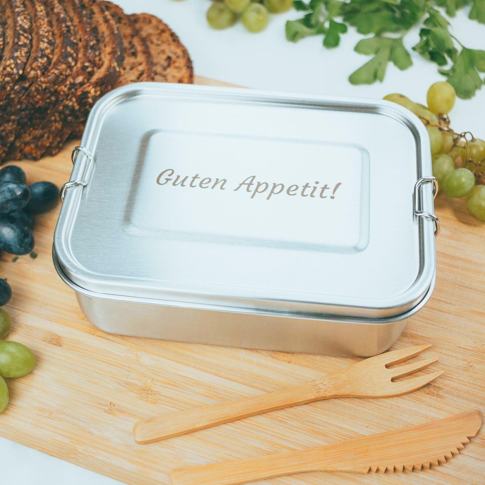 Brotdose Edelstahl 1200ml (Gravur) - ecoGecko® 