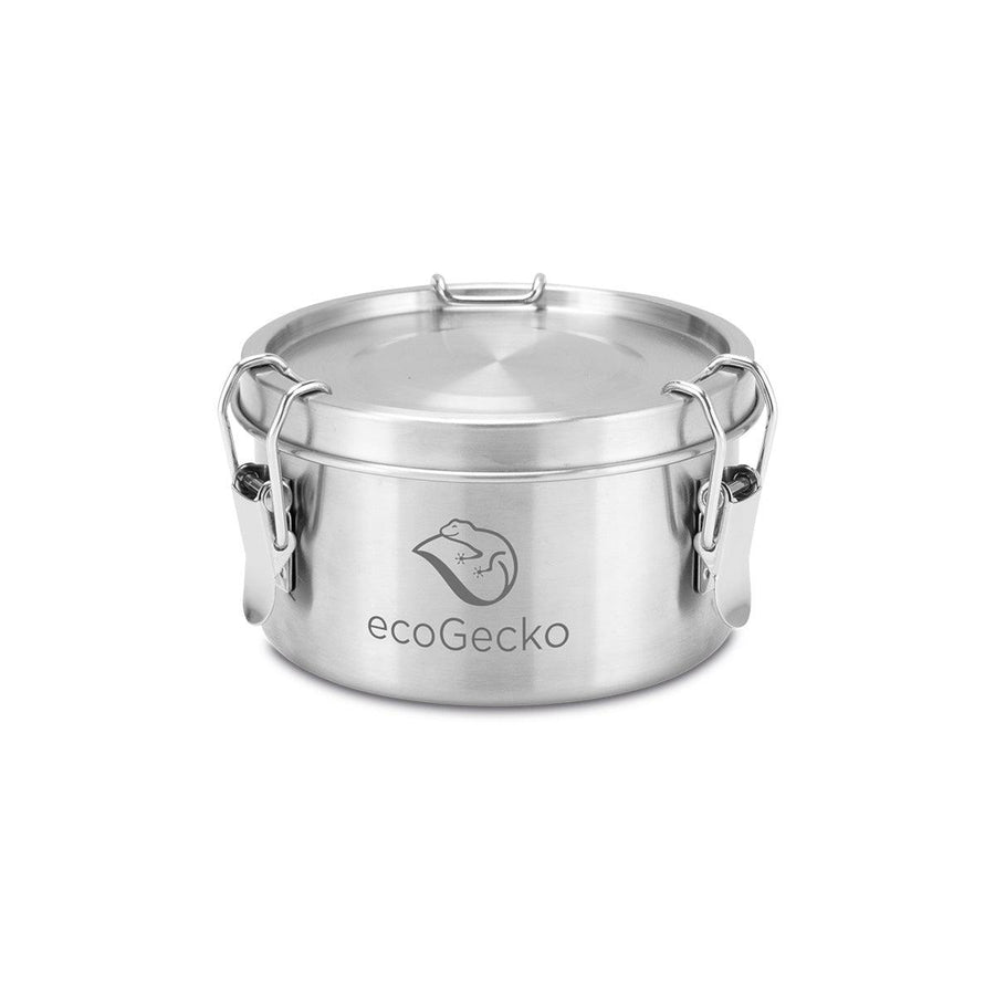 Brotdose Edelstahl 400ml (rund) - ecoGecko® 