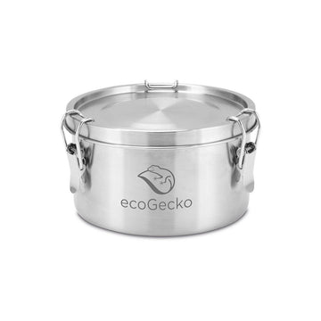 Brotdose Edelstahl 700ml (rund) - ecoGecko® 