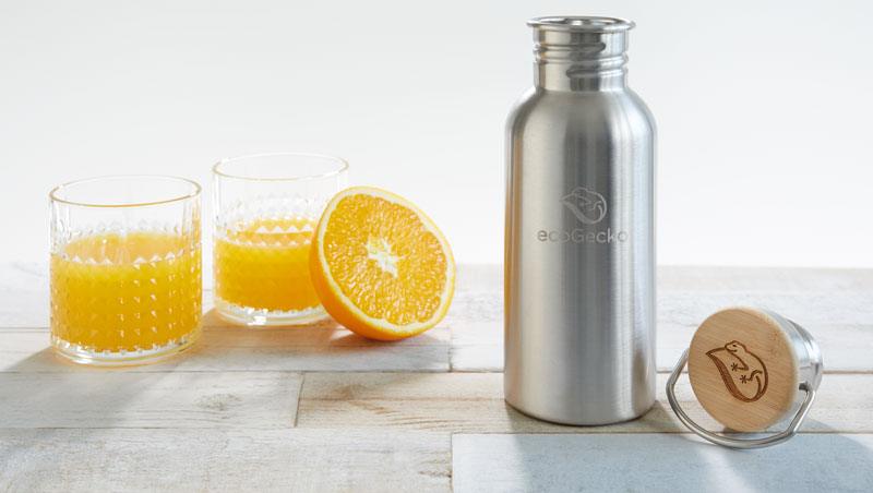 Edelstahl Trinkflasche 500ml - ecoGecko® 